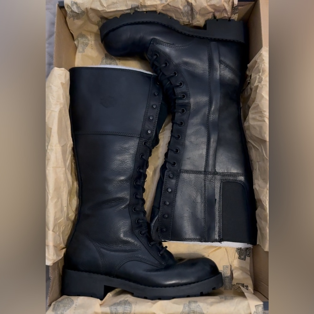 New Harley Davidson Lynwood Lace Up Boots